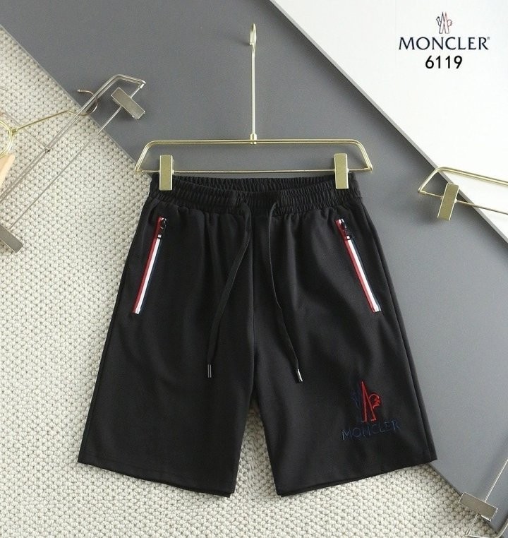 [ MONCLER 라인 로고자수 반바지]