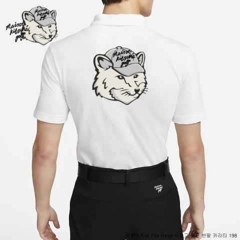 메ㅈ키츠네 Fox head 쿨론 빅로고 반팔 카라티 198