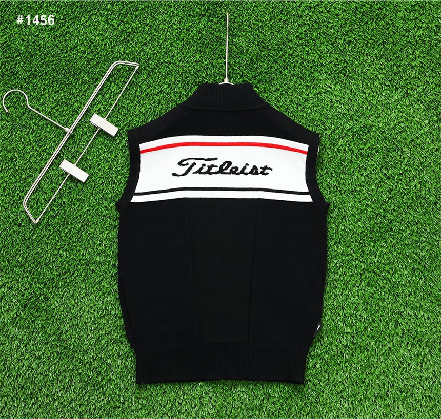 [Titleist] 타이틀리스트 투어핏 풀집업 울 니트 베스트