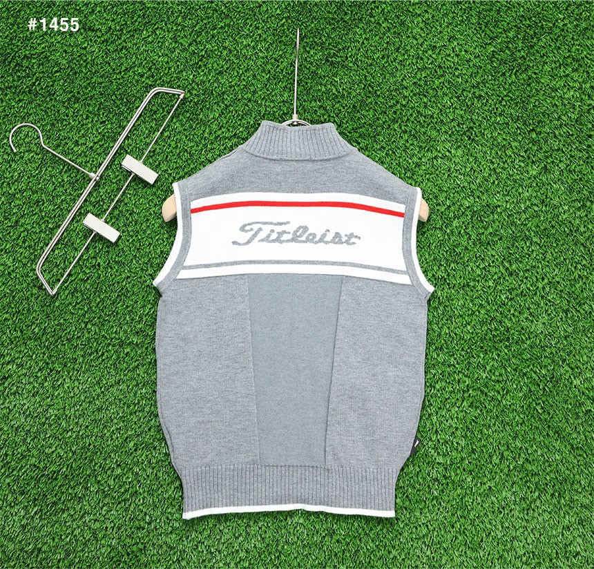 [Titleist] 타이틀리스트 투어핏 풀집업 울 니트 베스트