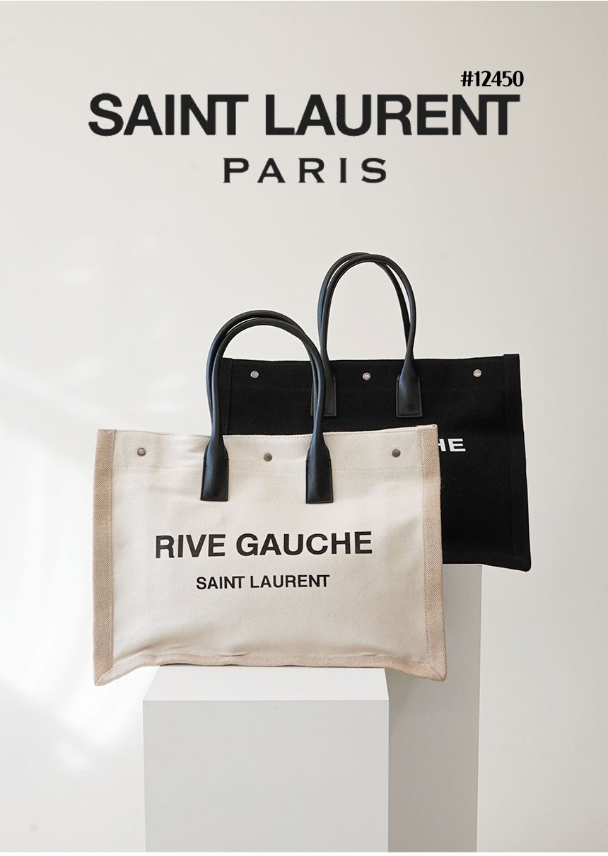 [SAINT LAURENT] 생로랑 RIVE GAUCHE 리브고쉬 캔버스 토트백