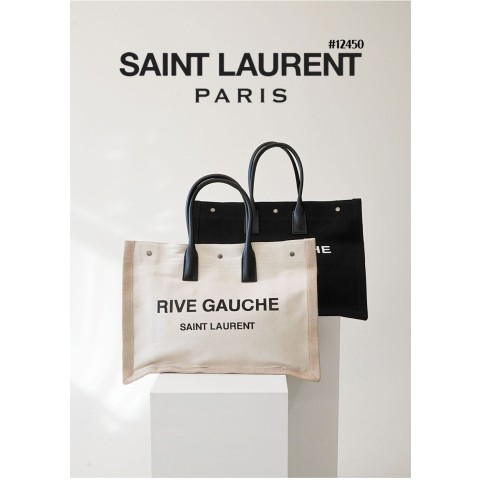 [SAINT LAURENT] 생로랑 RIVE GAUCHE 리브고쉬 캔버스 토트백