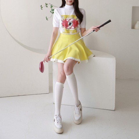 유V 바로크 네오플랜 플레어 스커트
