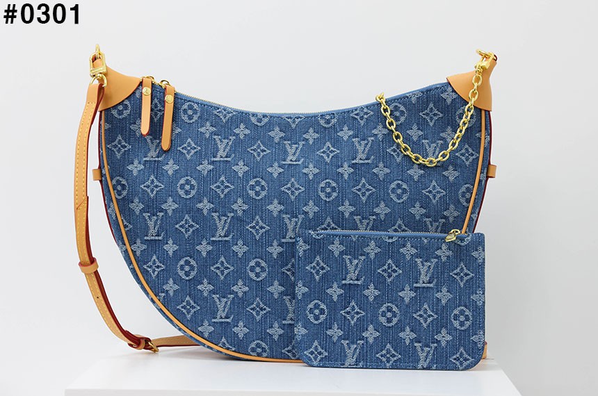 [LOUIS VUITTON] 루이비통 루프 데님 모노그램 호보 숄더백