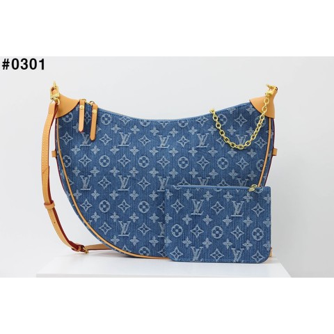 [LOUIS VUITTON] 루이비통 루프 데님 모노그램 호보 숄더백
