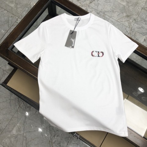 CD 플라워 로고 반팔티셔츠