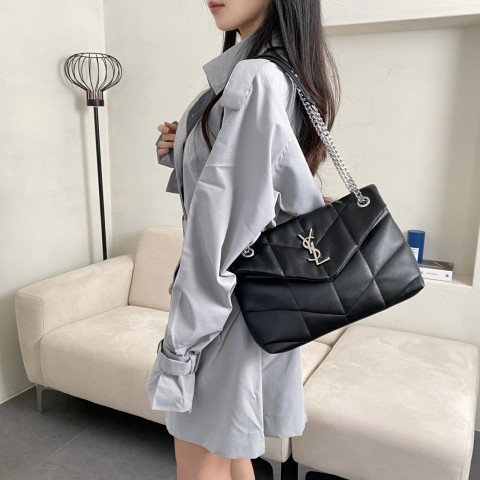 생로랑 모노그램 푸퍼백 은장