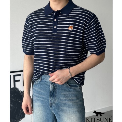 20286_MK 와플 카라 반팔 니트