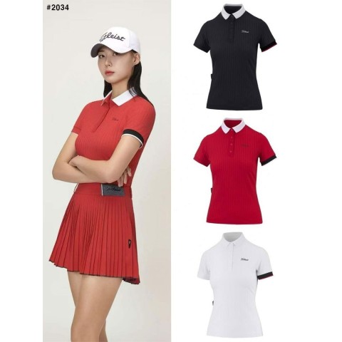 [TITLEIST] 타이틀리스트 암 포인트 베이직 로고 반팔 카라 티셔츠
