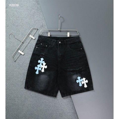 [Chrome Hearts] 크롬하츠 세메터리 레더 패치 워싱 데님 팬츠